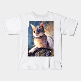 Fantasy knight kitten: Kido Kids T-Shirt